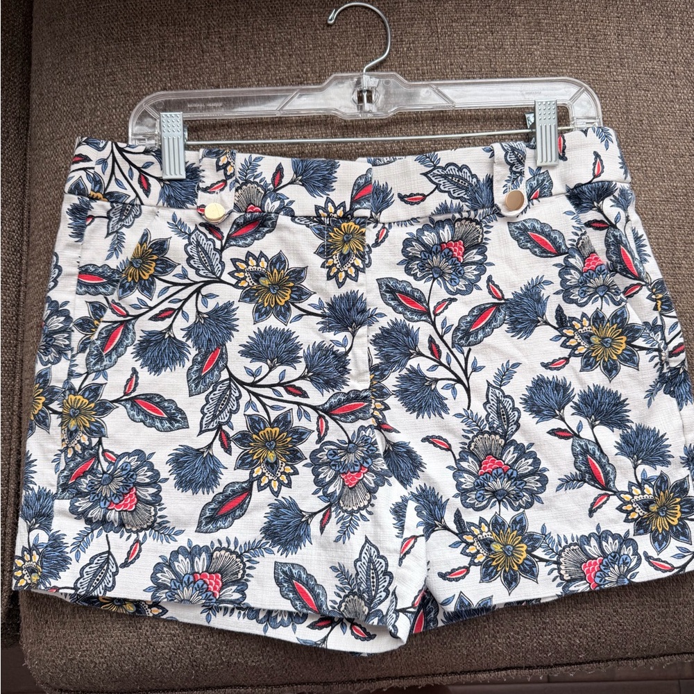 LOFT Floral Print Women's Shorts - Blue, Yellow, Red